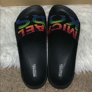 Michael Kors Shoes - Michael Kors Gilmore Slides - Multi Michael Kors Shoes - Michael Kors Gilmore Slides - Multi